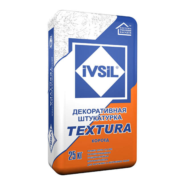 Штукатурка декоративная КОРОЕД IVSIL TEXTURA 25кг Штукатурка декоративная КОРОЕД IVSIL TEXTURA 25кг
