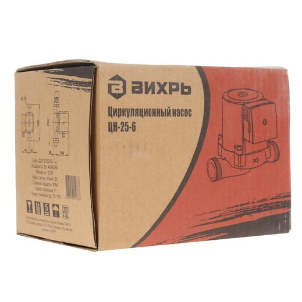 Циркуляционный насос Вихрь ЦН-25-6 упаковка Циркуляционный насос Вихрь ЦН-25-6 упаковка