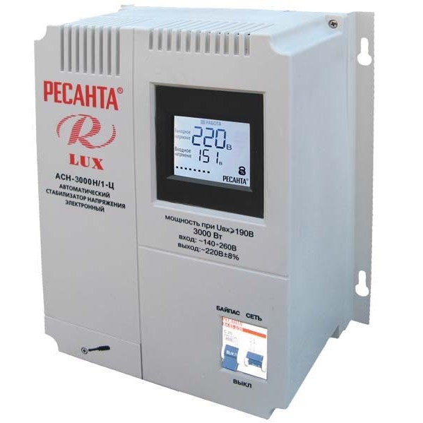 Стабилизатор АСН-3000Н/1-Ц Ресанта Lux Стабилизатор АСН-3000Н/1-Ц Ресанта Lux